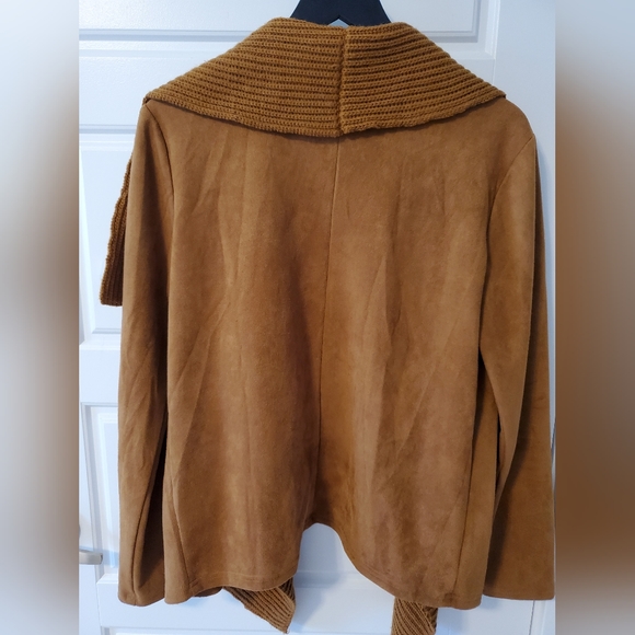 KORI Waterfall Cardigan in Cognac - Picture 4 of 4